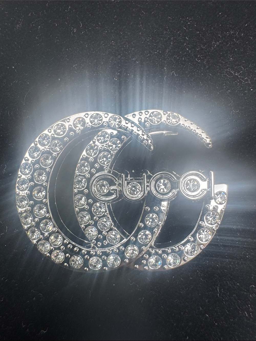Brooch  Crystal and silver tone Brooch